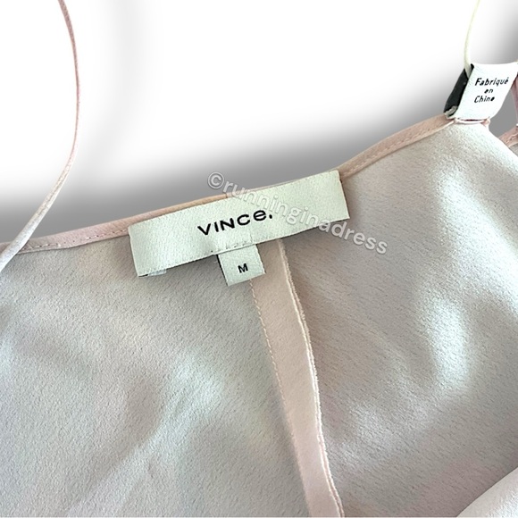 NWT VINCE Rainbow Wash Satin Slip Dress In Size Medium Pink Blue Yellow Purple - Picture 12 of 16